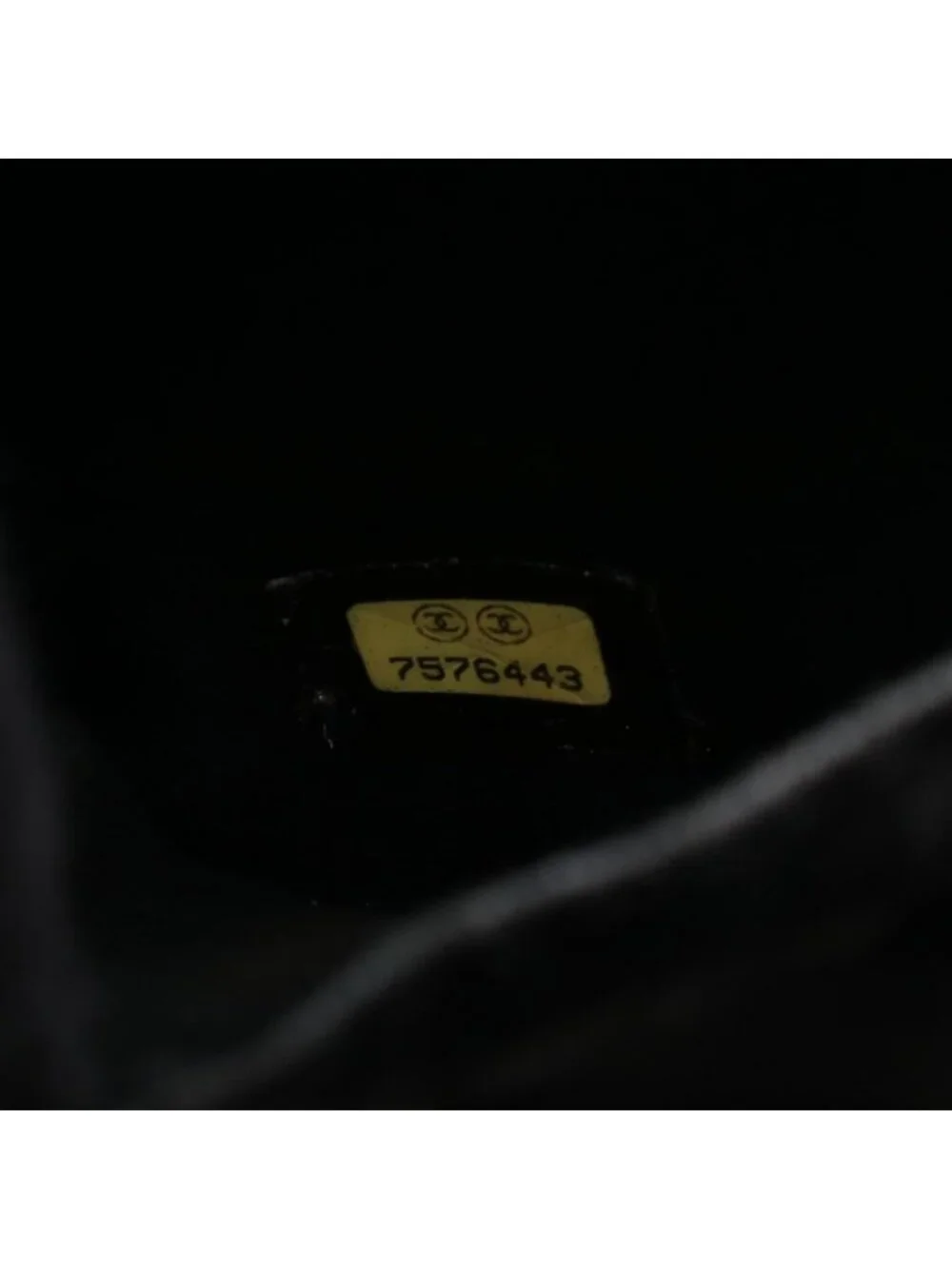 Chanel Handbag CC Logo Black Caviar Leather Vertical Vanity